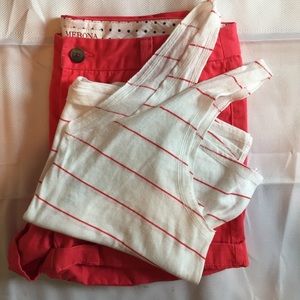 FINAL SALE UO Striped V-Neck Cropped Boat Tank